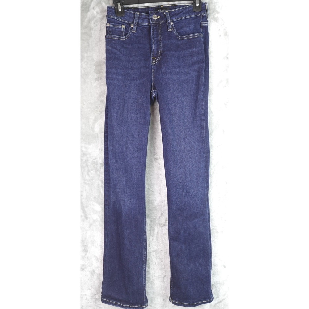 Free Assembly Straight Leg Jeans Womens 6 Dark Blue High Rise Denim Pants